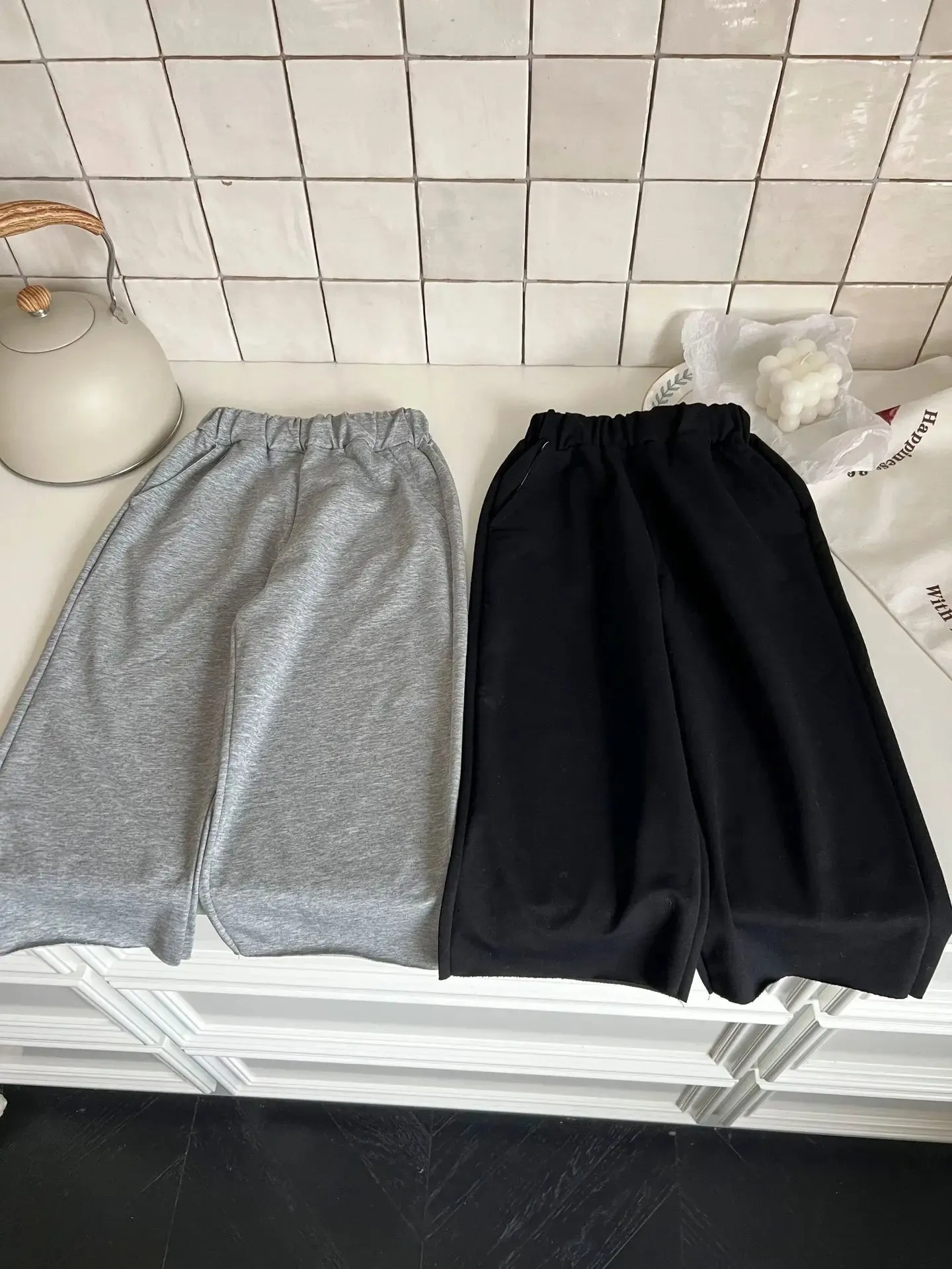 2024 Spring& Summer Simple Pants Solid Sweatpants  Baby Boys Casual Loose Jogger Pants Children Girls Cotton Track Trousers