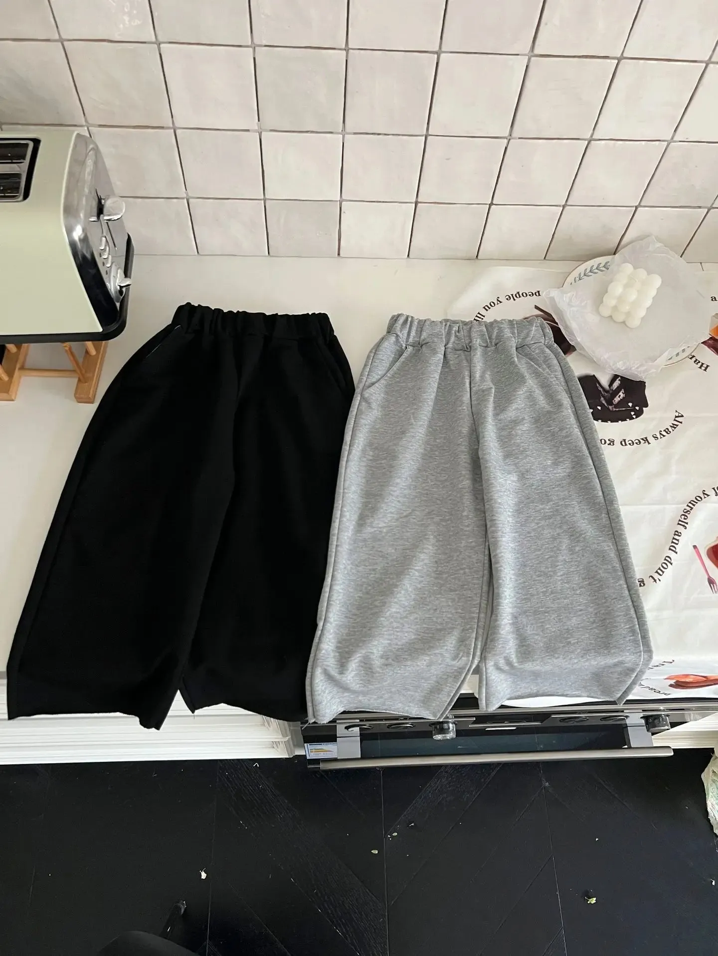 2024 Spring& Summer Simple Pants Solid Sweatpants  Baby Boys Casual Loose Jogger Pants Children Girls Cotton Track Trousers