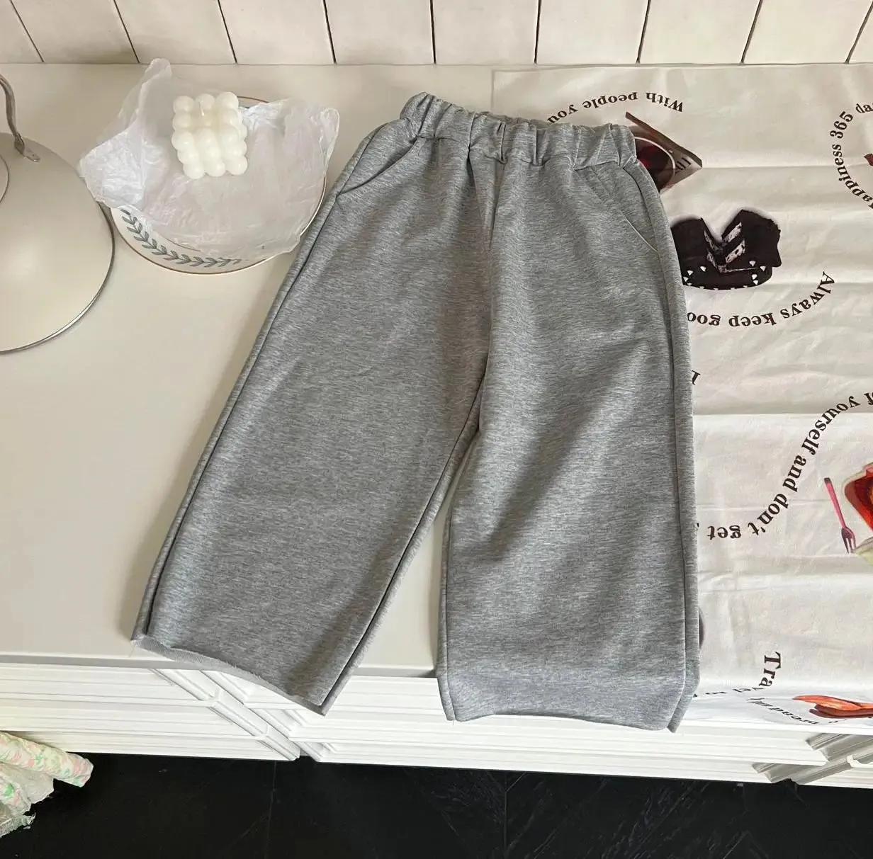 2024 Spring& Summer Simple Pants Solid Sweatpants  Baby Boys Casual Loose Jogger Pants Children Girls Cotton Track Trousers