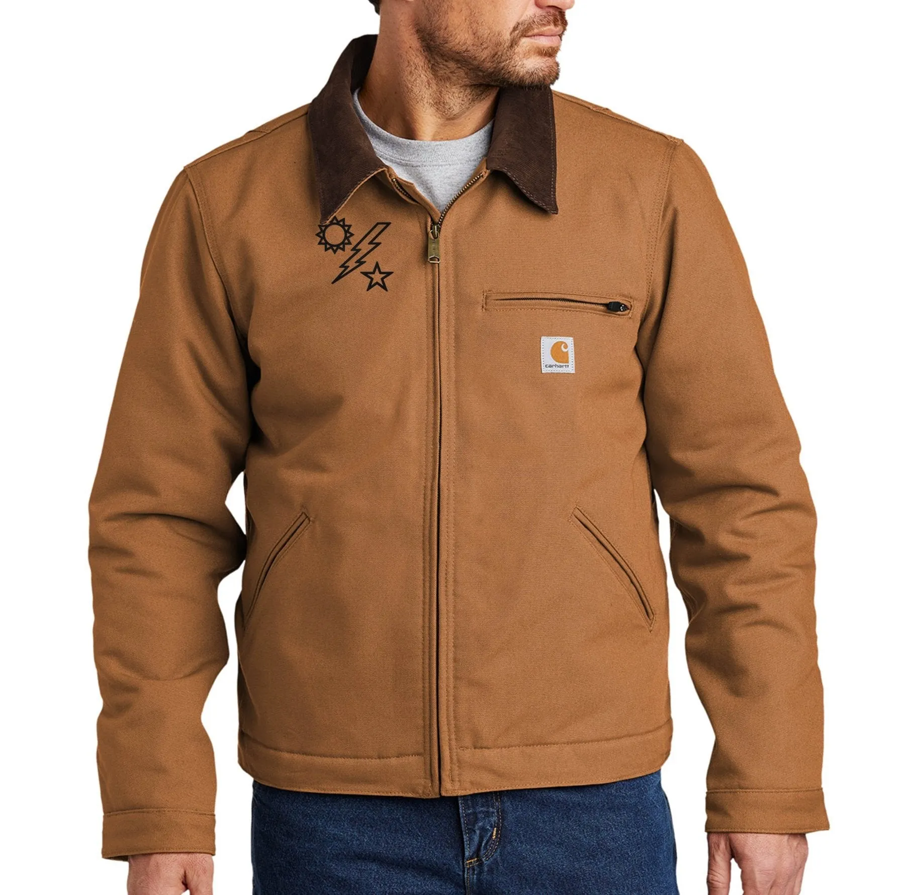 75th Star Sun Bolt Embroidered Carhartt® Duck Detroit Jacket