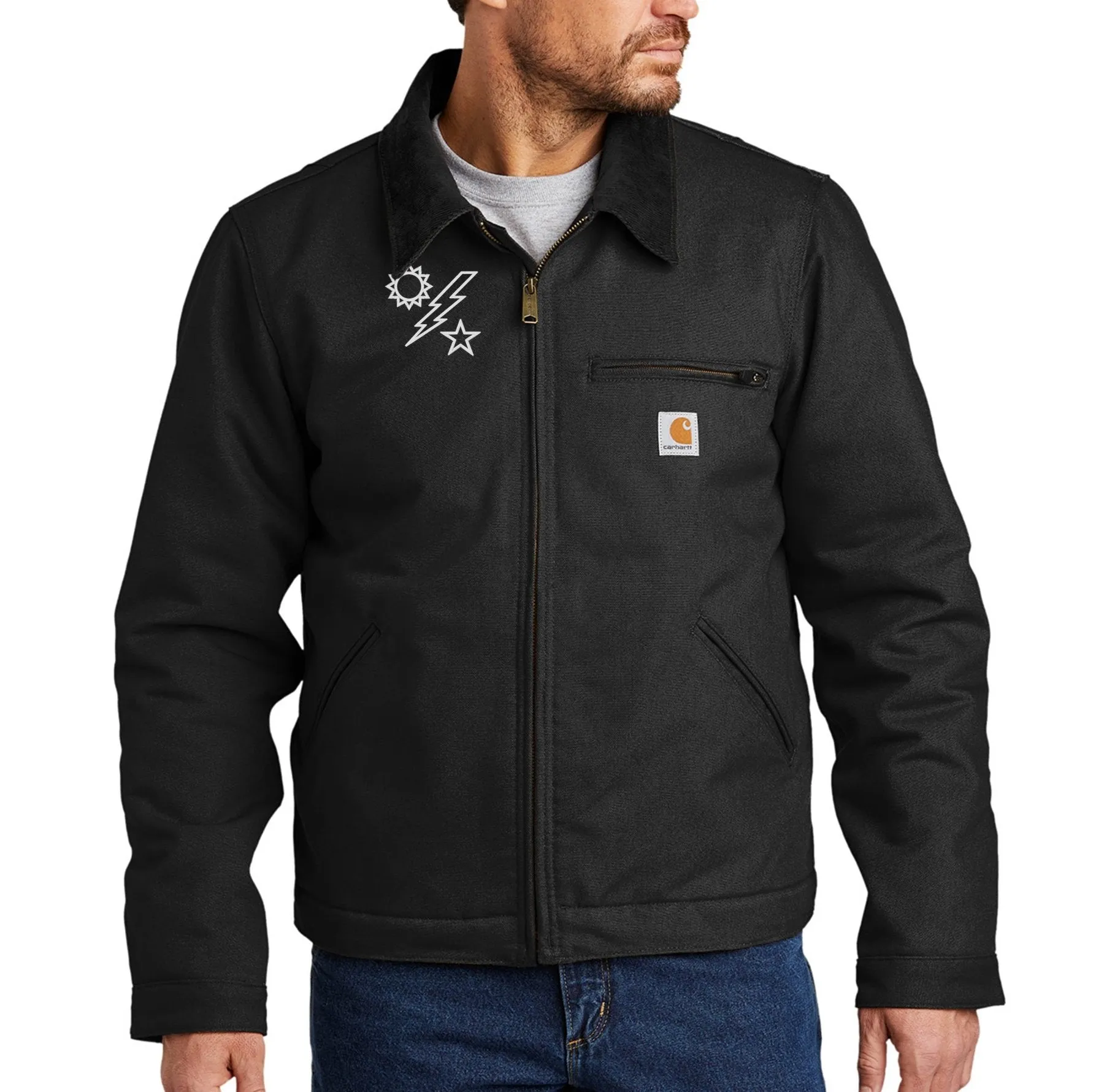 75th Star Sun Bolt Embroidered Carhartt® Duck Detroit Jacket