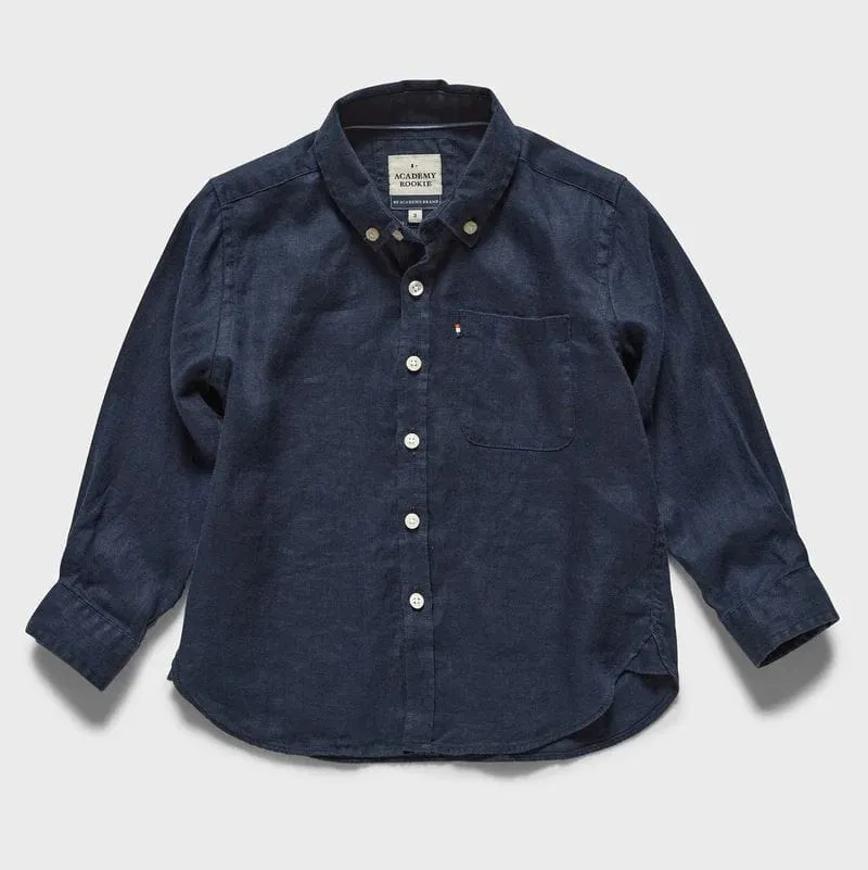 Academy Brand Rookie Hampton Linen Shirt - Navy