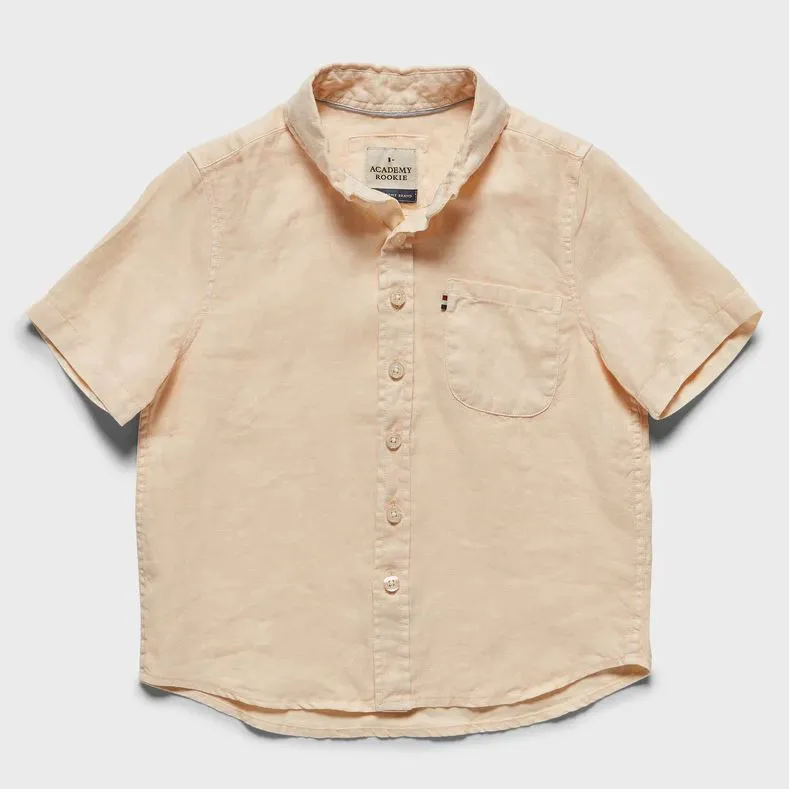 Academy Brand Rookie Hampton Linen Short Sleeve Shirt - Sahara Yellow