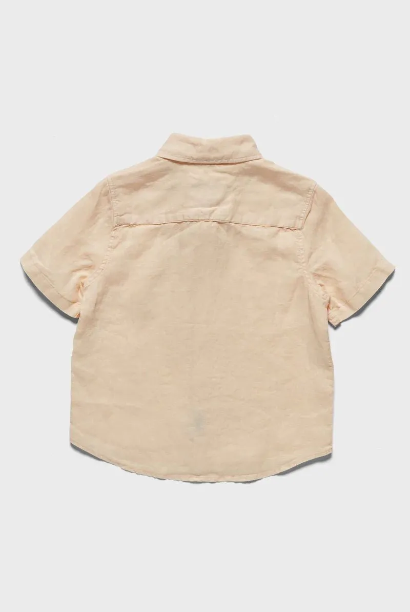 Academy Brand Rookie Hampton Linen Short Sleeve Shirt - Sahara Yellow