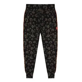 Adult Chill Out Joggers Black Leopard and Lightning Bolt