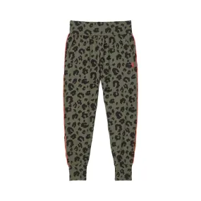 Adult Slouch Joggers Khaki Leopard and Lightning Bolt Print