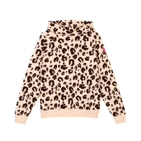 Adult Super Soft Hoodie Blush Leopard and Lightning Bolt