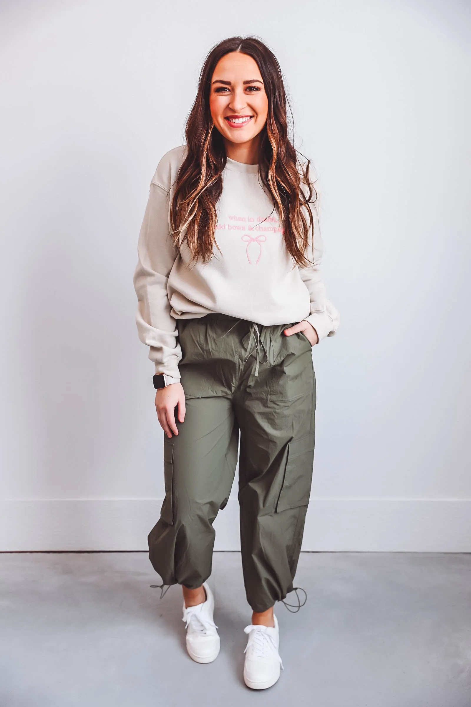 Alana Cargo Pants-Olive