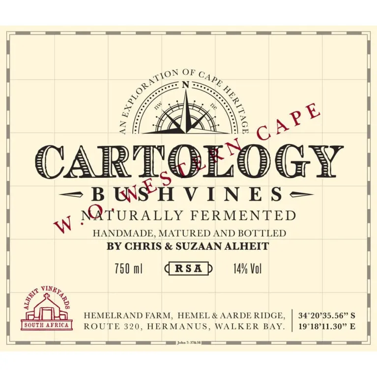 ALHEIT Cartology 2019     Chenin Blanc/ Sémillon    (750ml)