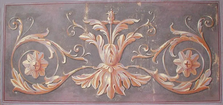 Antique Ornamental Fresco Painting