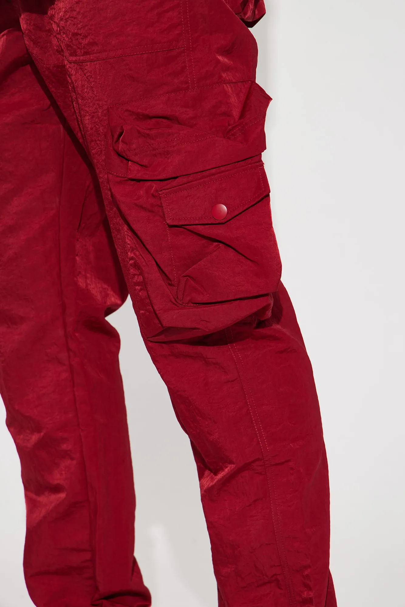 As It Was Nylon Pants - Burgundy