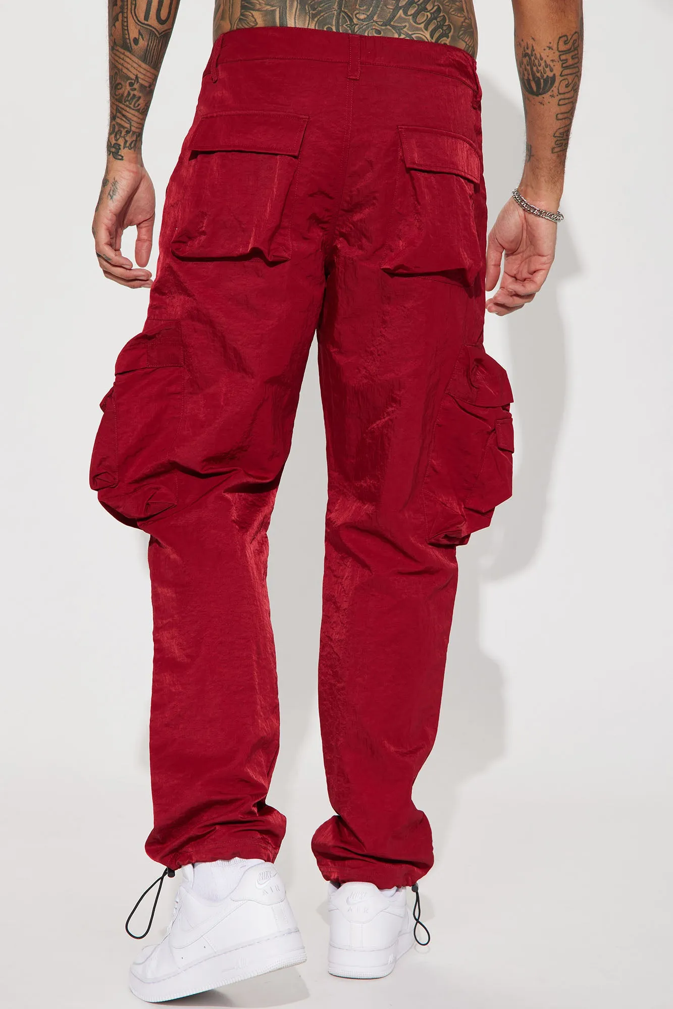 As It Was Nylon Pants - Burgundy