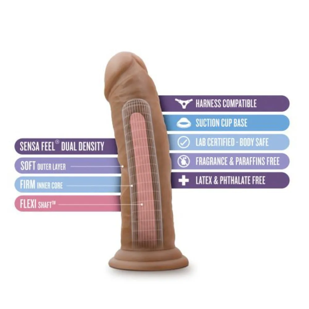 Au Naturel - 8" Dildo/Suction Cup -Mocha