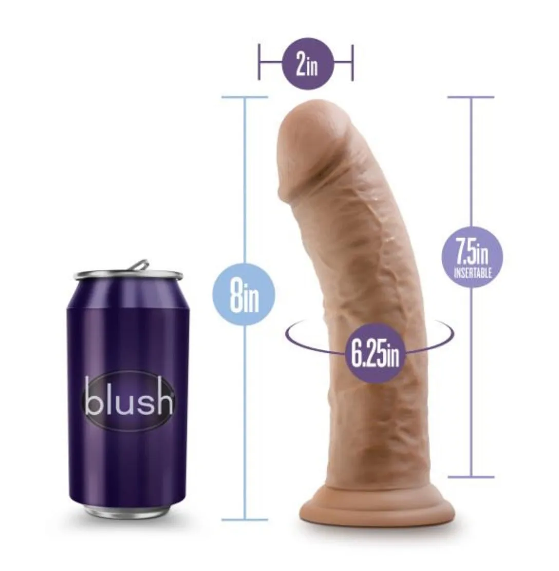 Au Naturel - 8" Dildo/Suction Cup -Mocha