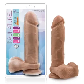 Au Naturel 9.5 In-Dildo w Suction- Mocha