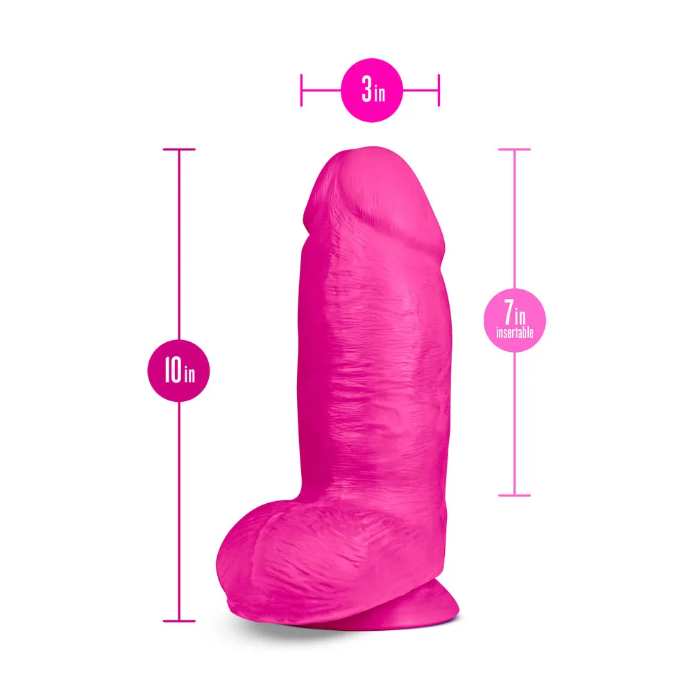 Au Naturel Bold Chub 10 Inch Sensa Feel Dildo Pink