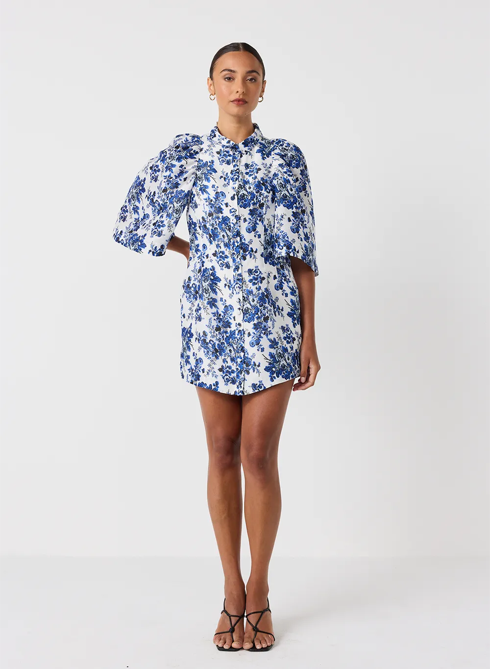 Augusta Silk Linen Mini Shirt Dress