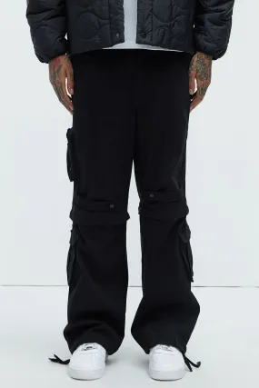 Baby Come Back Zip Off Cargo Pants - Black