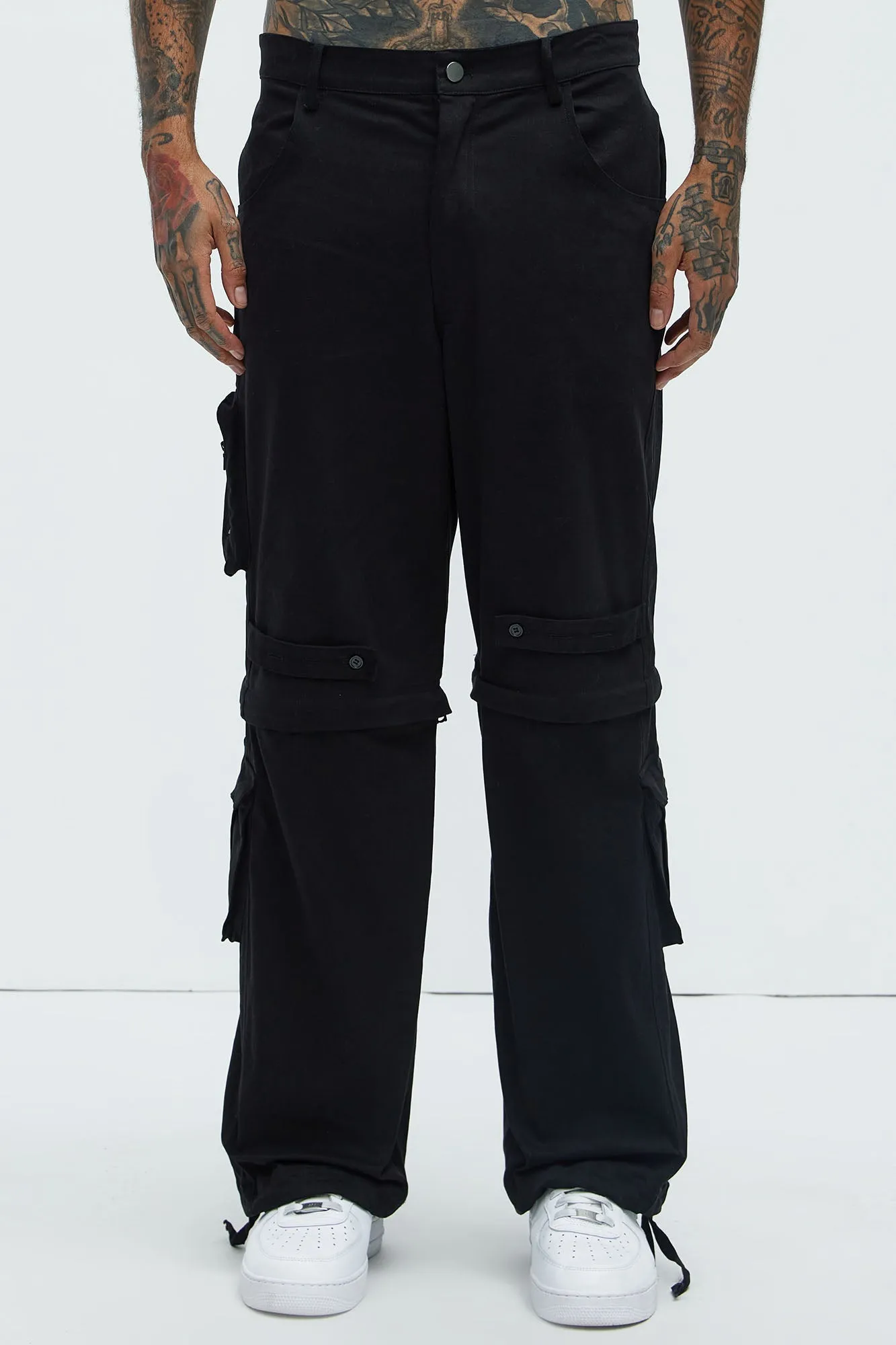 Baby Come Back Zip Off Cargo Pants - Black