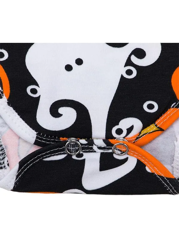 Baby Girls 2-piece Halloween Sleeveless Romper Matching Headband Set