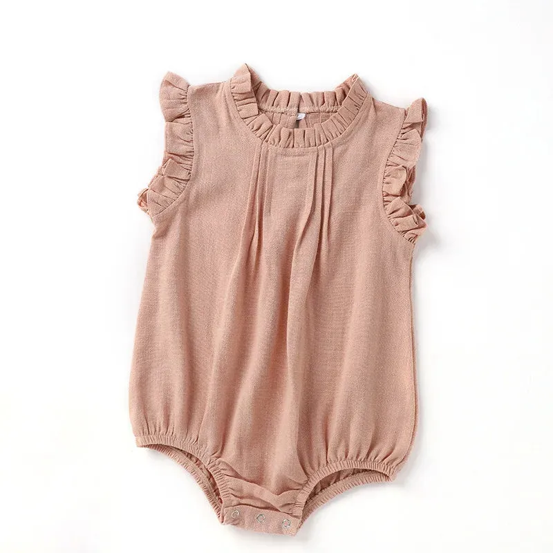 Baby Girls Sleeveless Romper