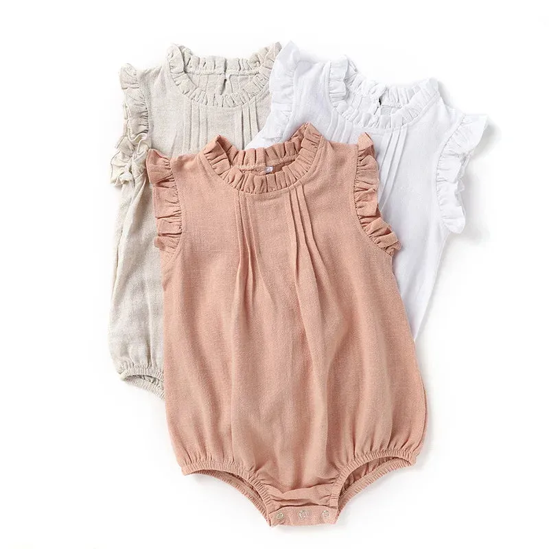 Baby Girls Sleeveless Romper