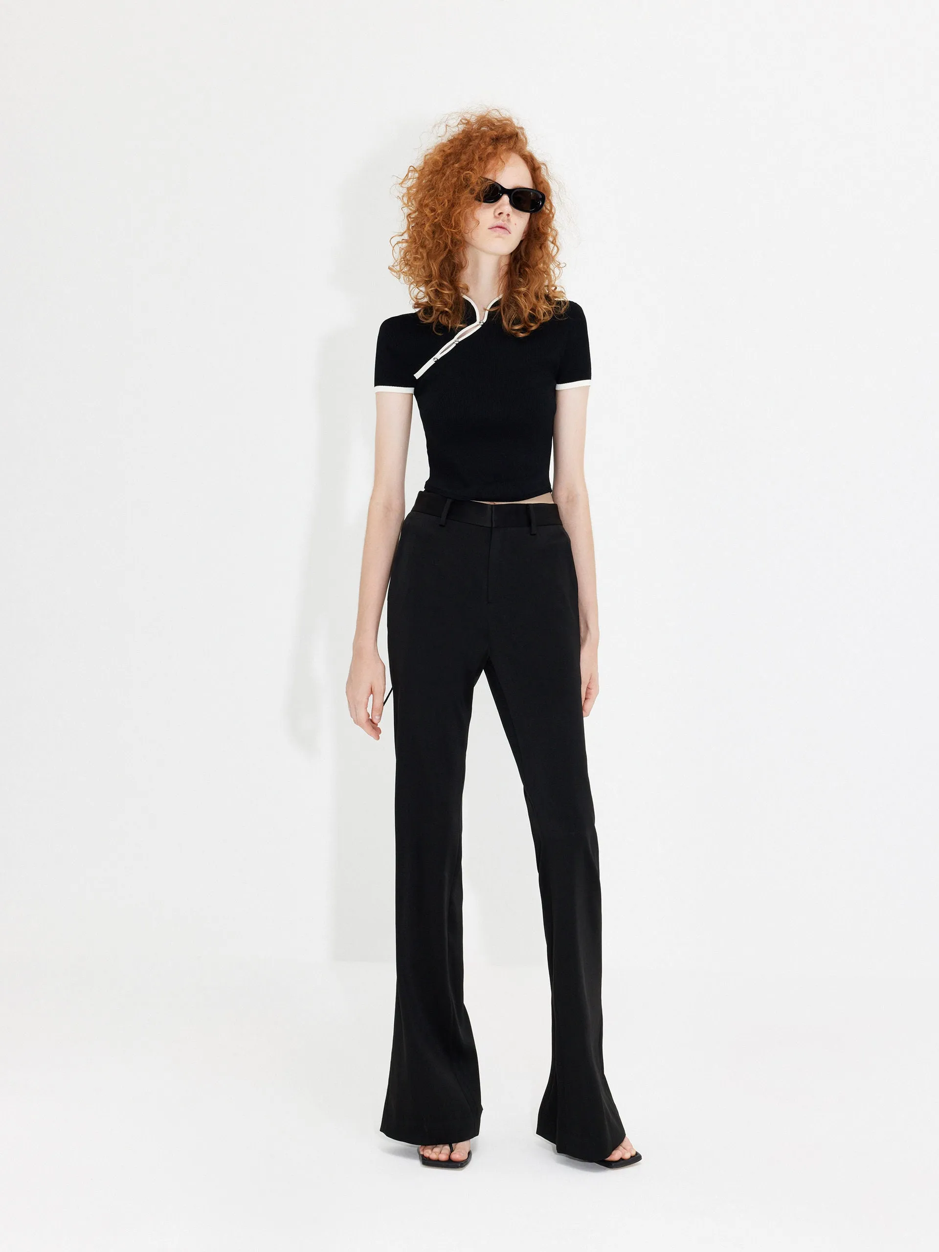 Back Slit Suit Pants