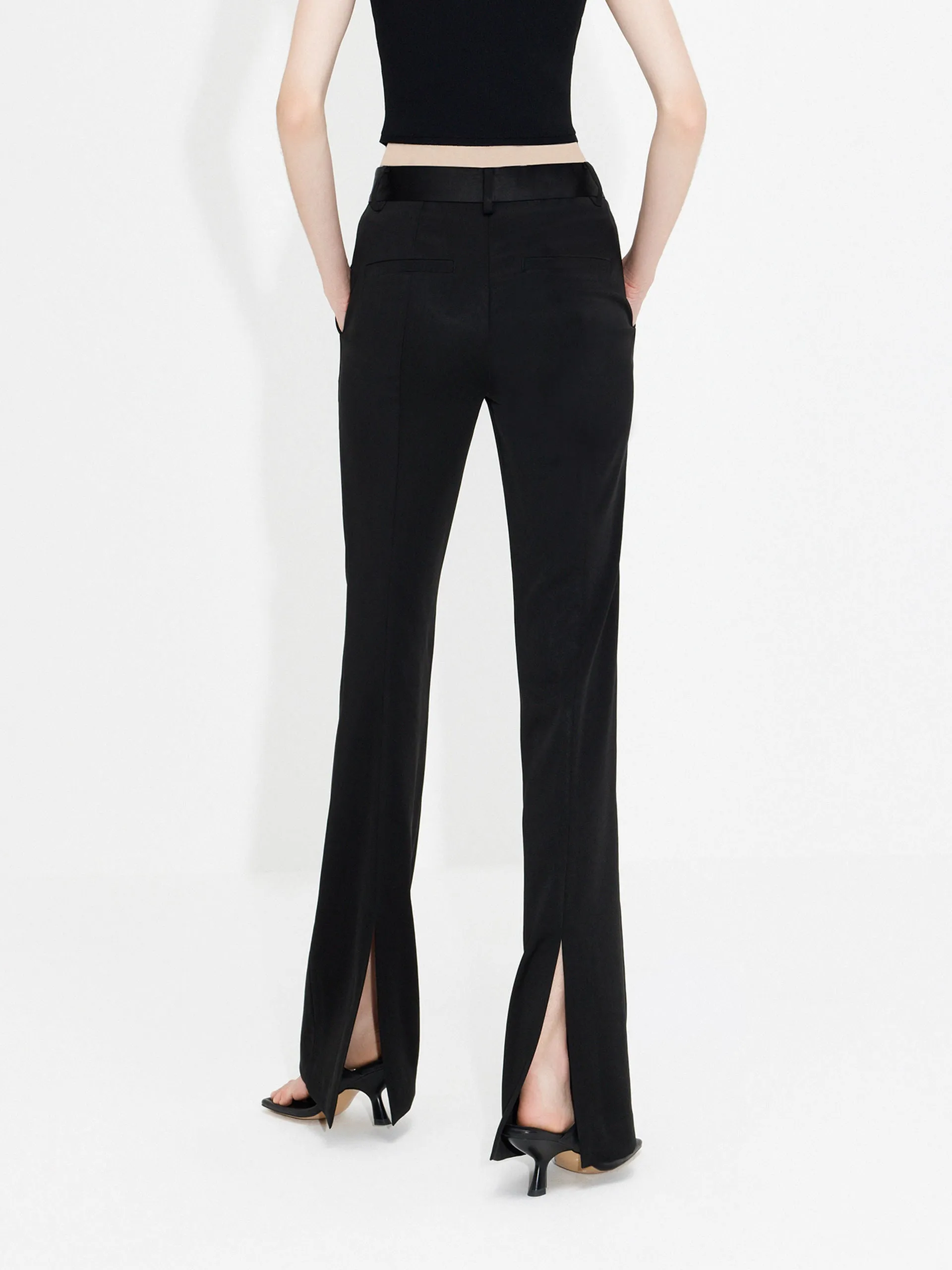 Back Slit Suit Pants