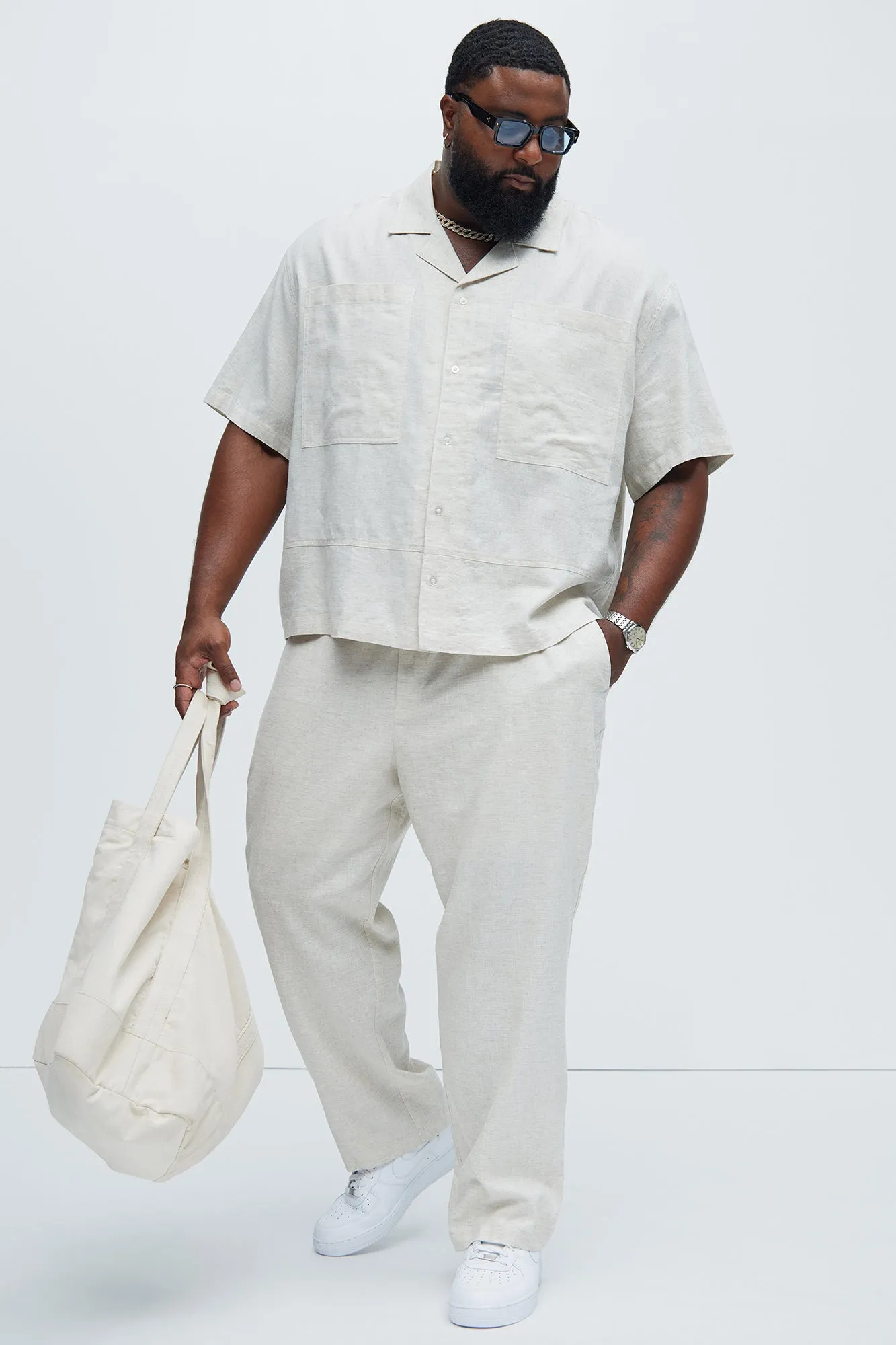 Bahamas Linen Cuban Shirt - Oatmeal