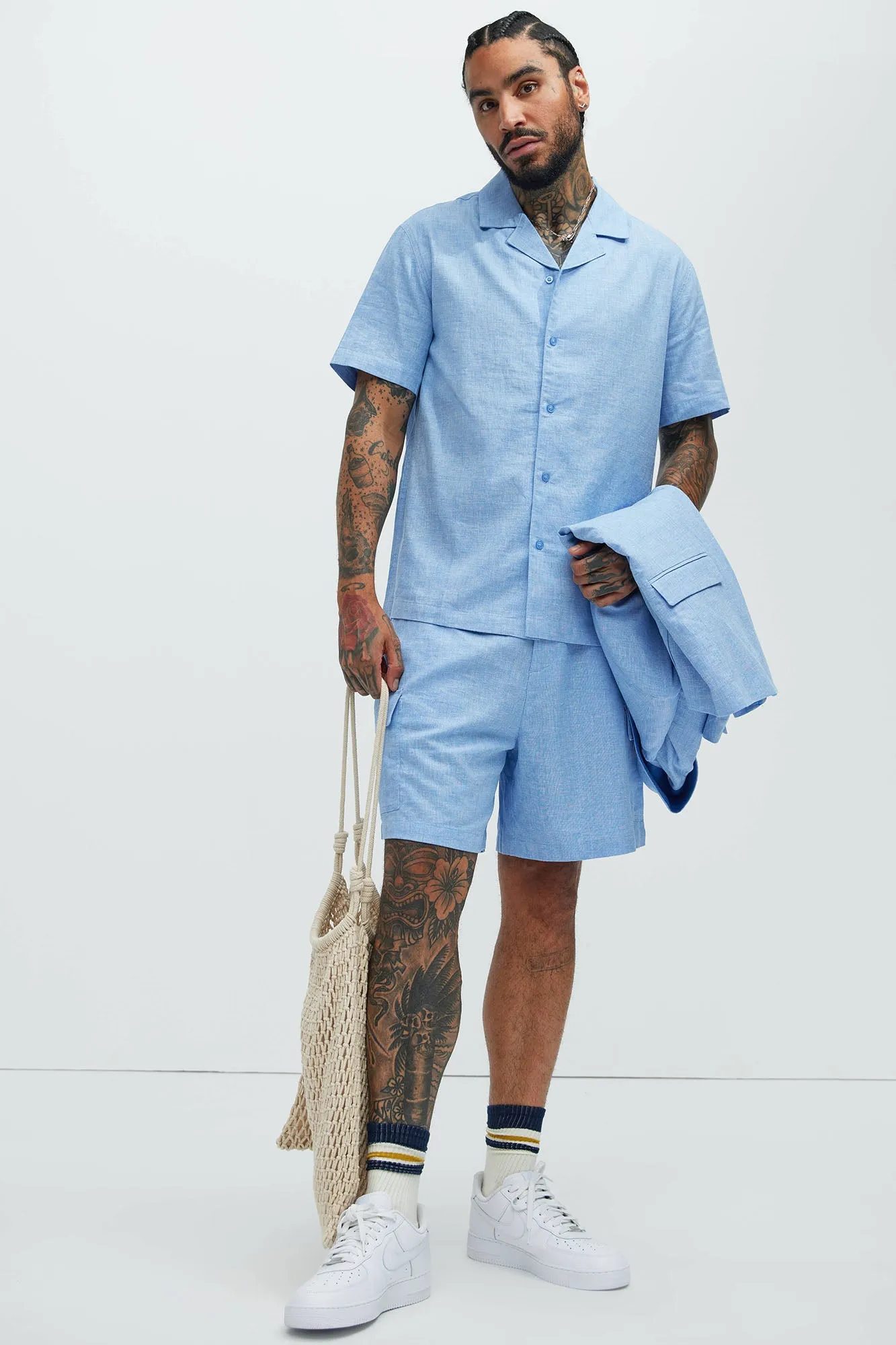 Bahamas Linen Shirt - Ice Blue