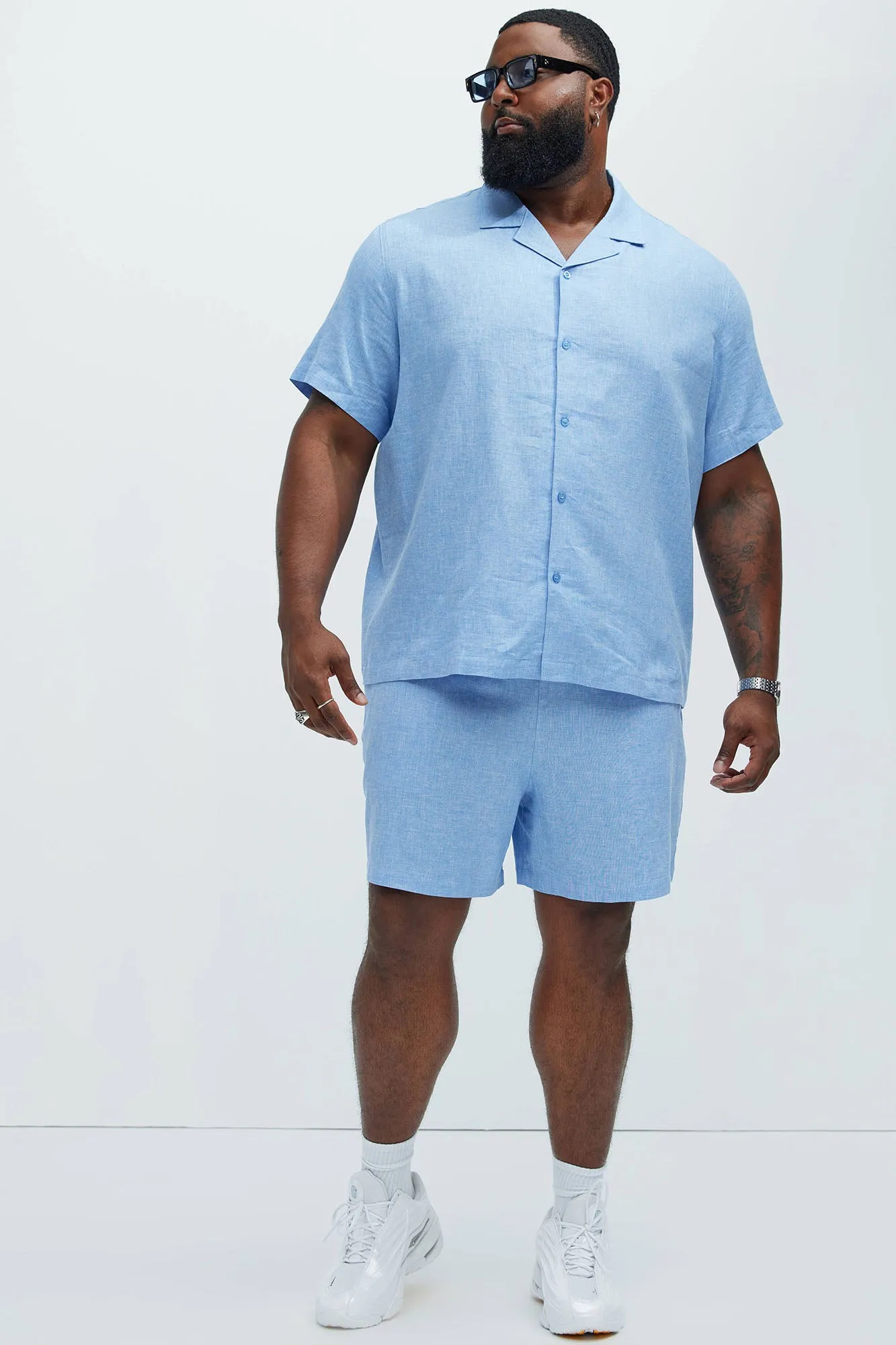 Bahamas Linen Shirt - Ice Blue