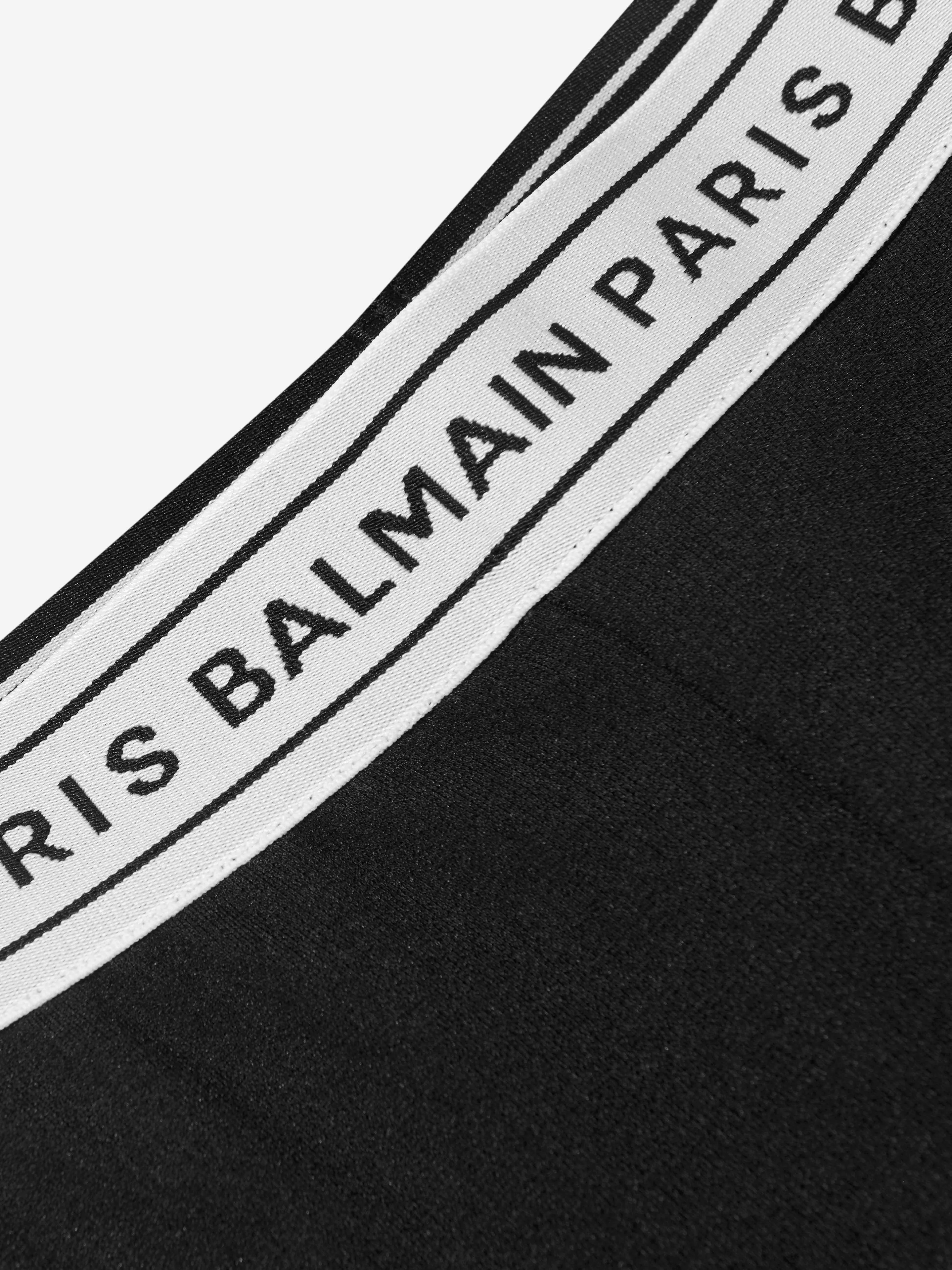 Balmain Girls Logo Leggings in Black