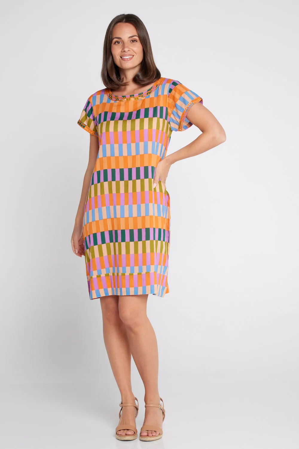 Barbara Petite Cotton Dress - Multi