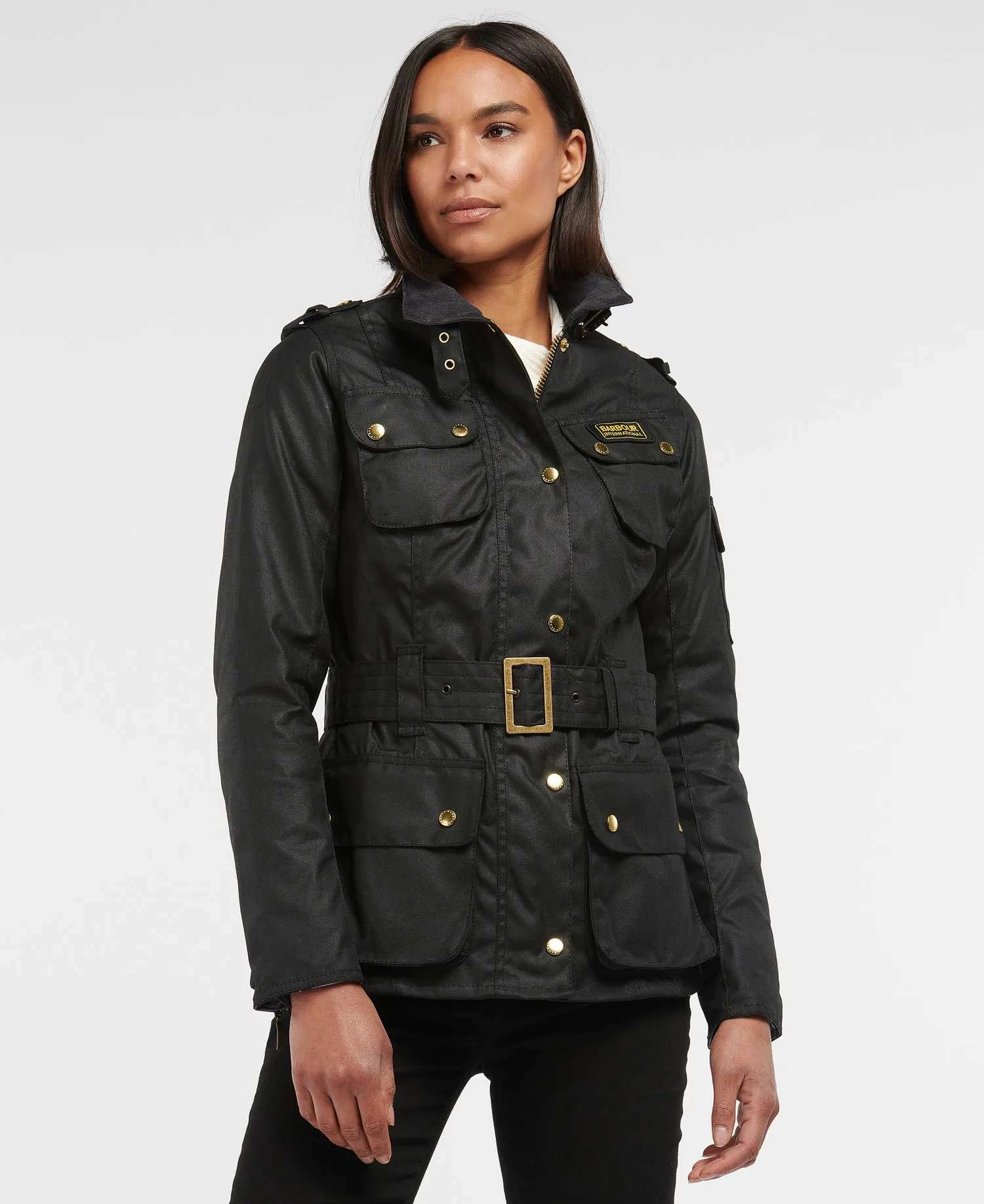 Barbour International Ladies Wax Jacket - Black