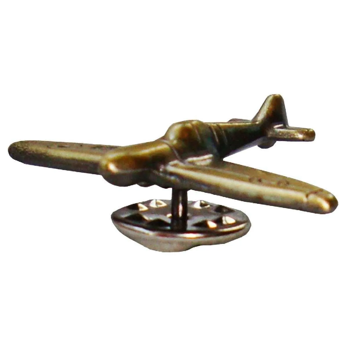 Bassin and Brown Spitfire Airplane Lapel Pin - Antique Bronze