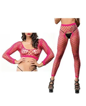 Beverly Hills Naughty Girl Crotchless All Over Mesh Leggings O/s