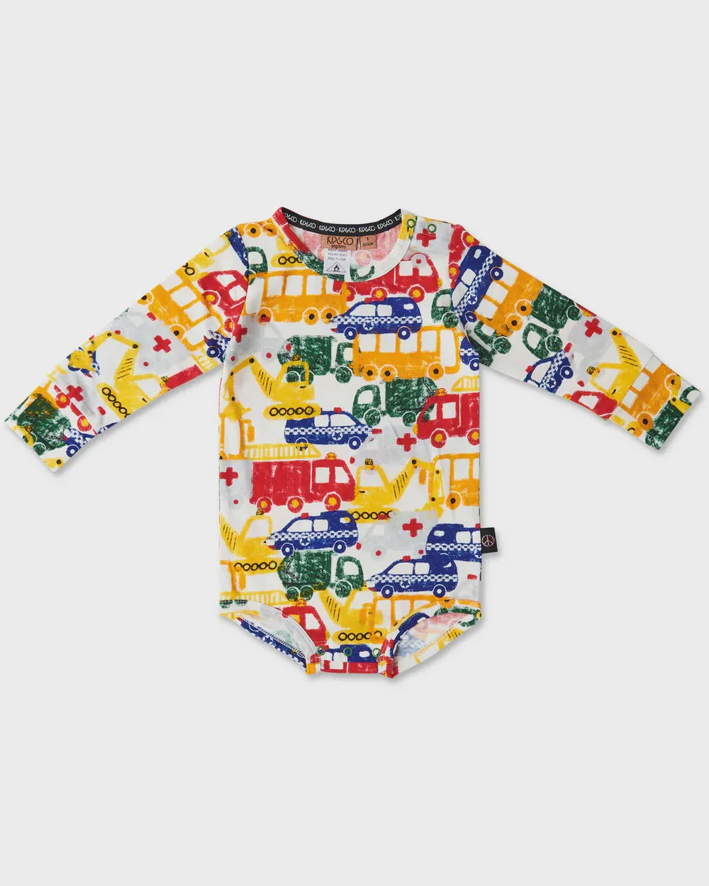 Big Wheels Organic Long Sleeve Romper