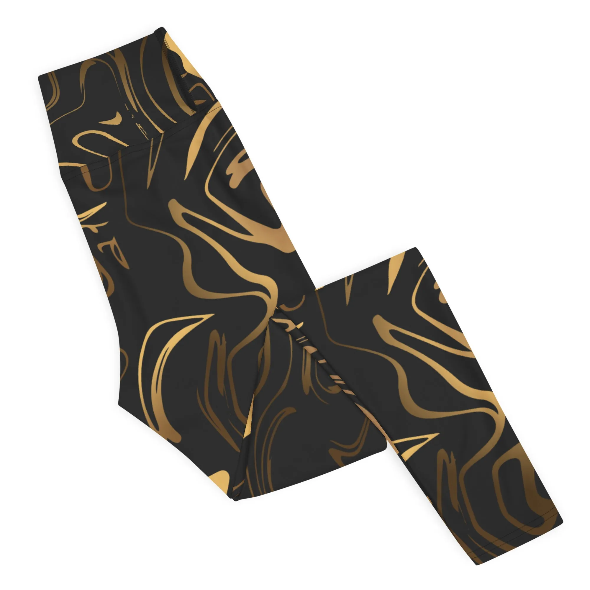 Black & Gold Yoga Leggings