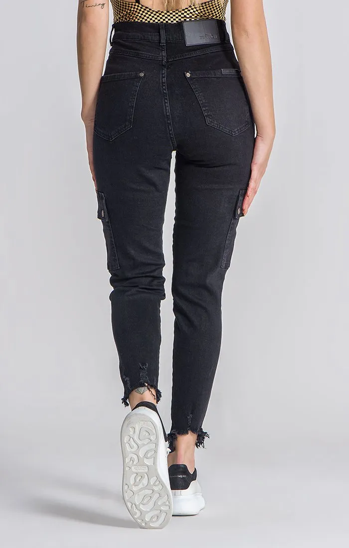 Black Core Cargo Jeans