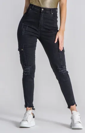 Black Core Cargo Jeans