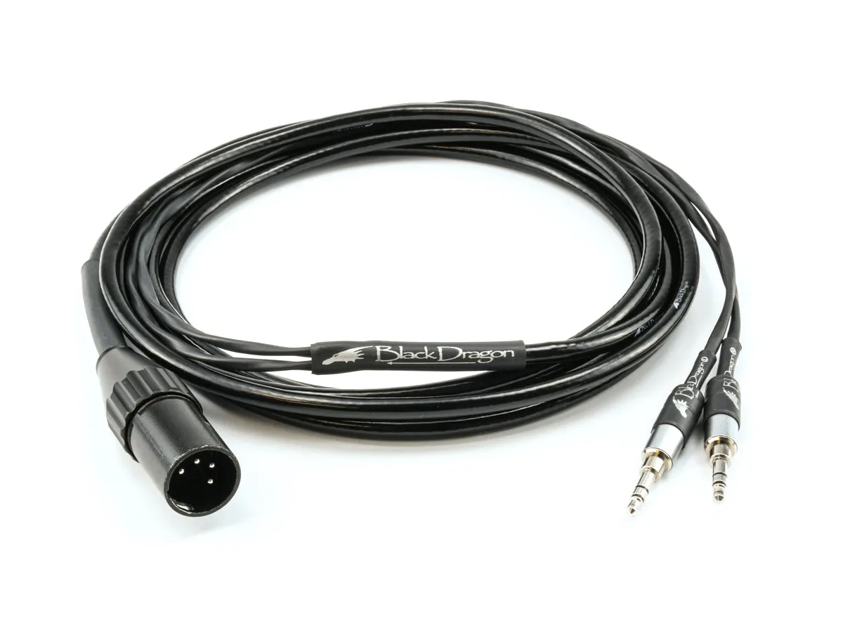 Black Dragon Premium Cable for HiFiMan Headphones - B-Stock