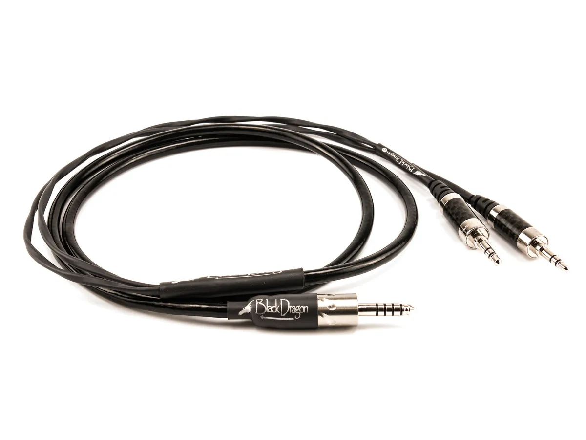 Black Dragon Premium Cable for HiFiMan Headphones - B-Stock