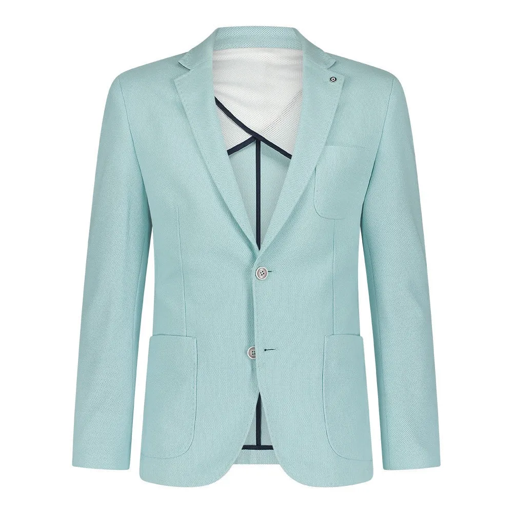 BLUE INDUSTRY Waffle Blazer Aqua