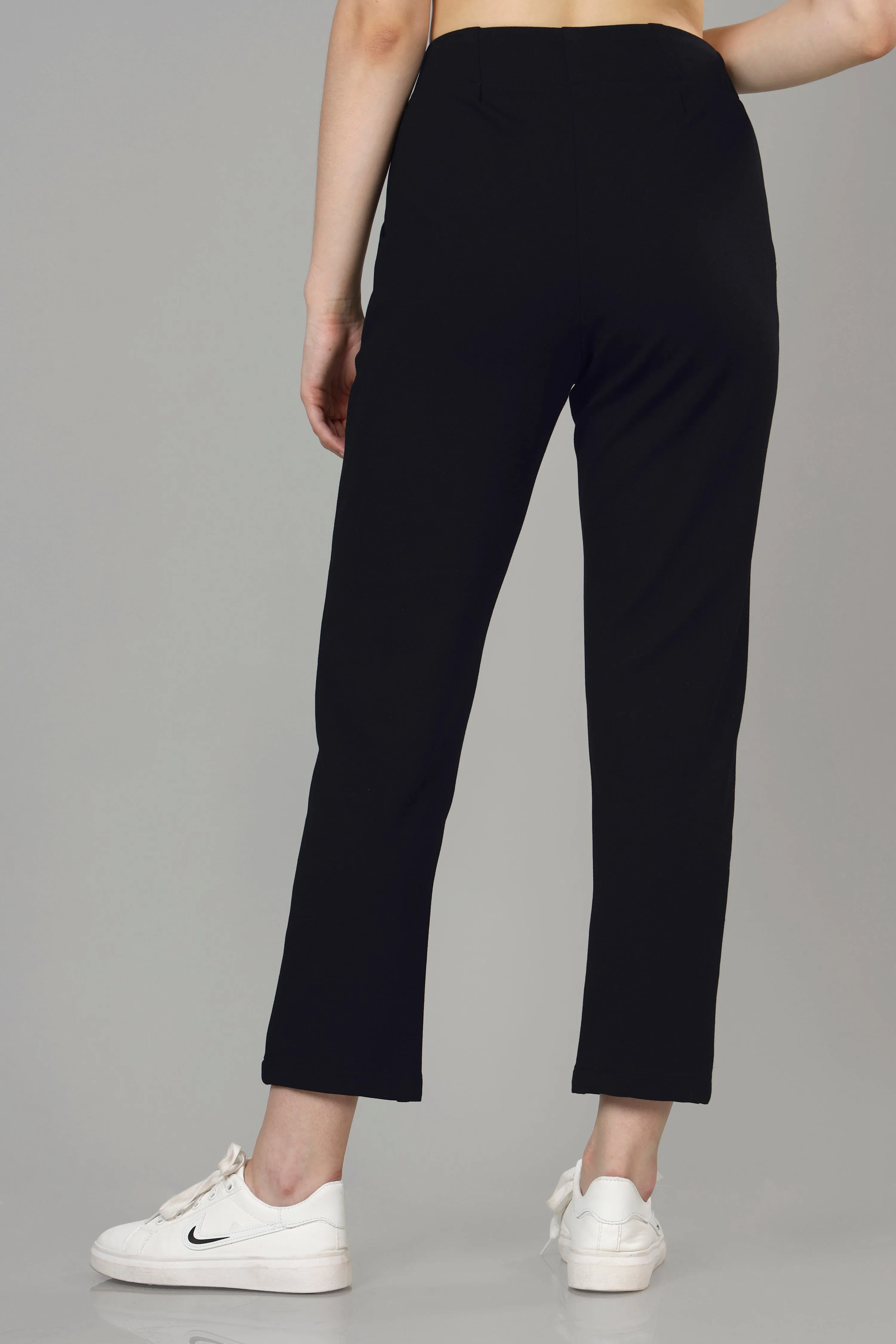 Blue Regular Fit Women's Trousers