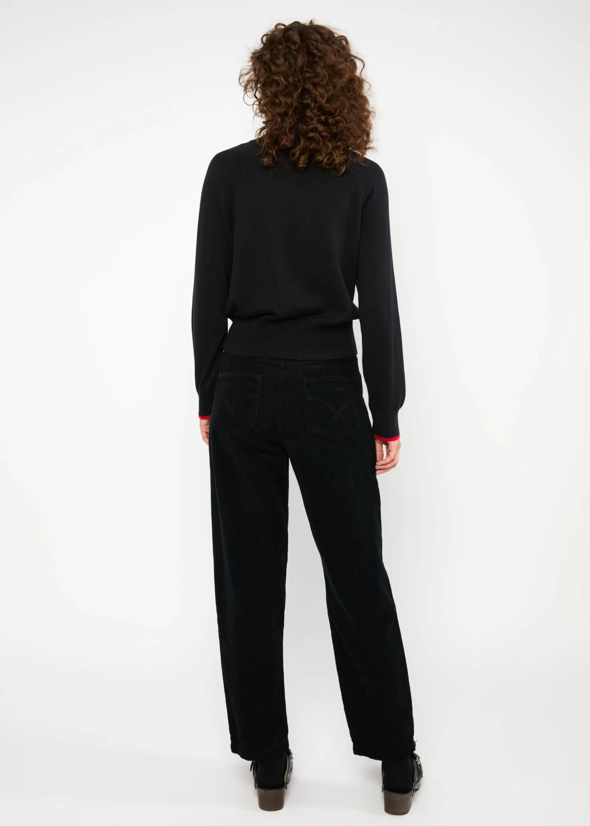 Blutsgeschwister Black High Waist Olotte Cord Trousers