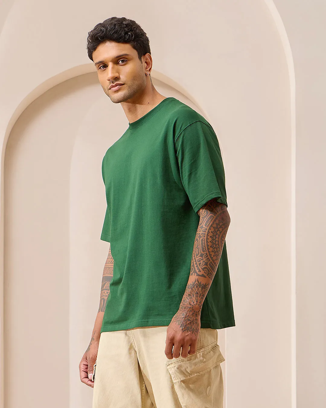 Bottle Green  Oversized T-Shirt