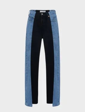 Boyfriend Jean Light Blue/Black