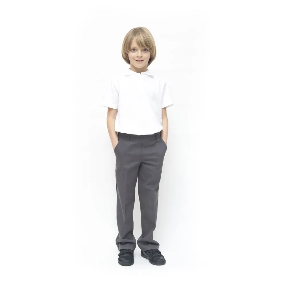 Boys Classic Fit School Trousers - 100% Organic Cotton