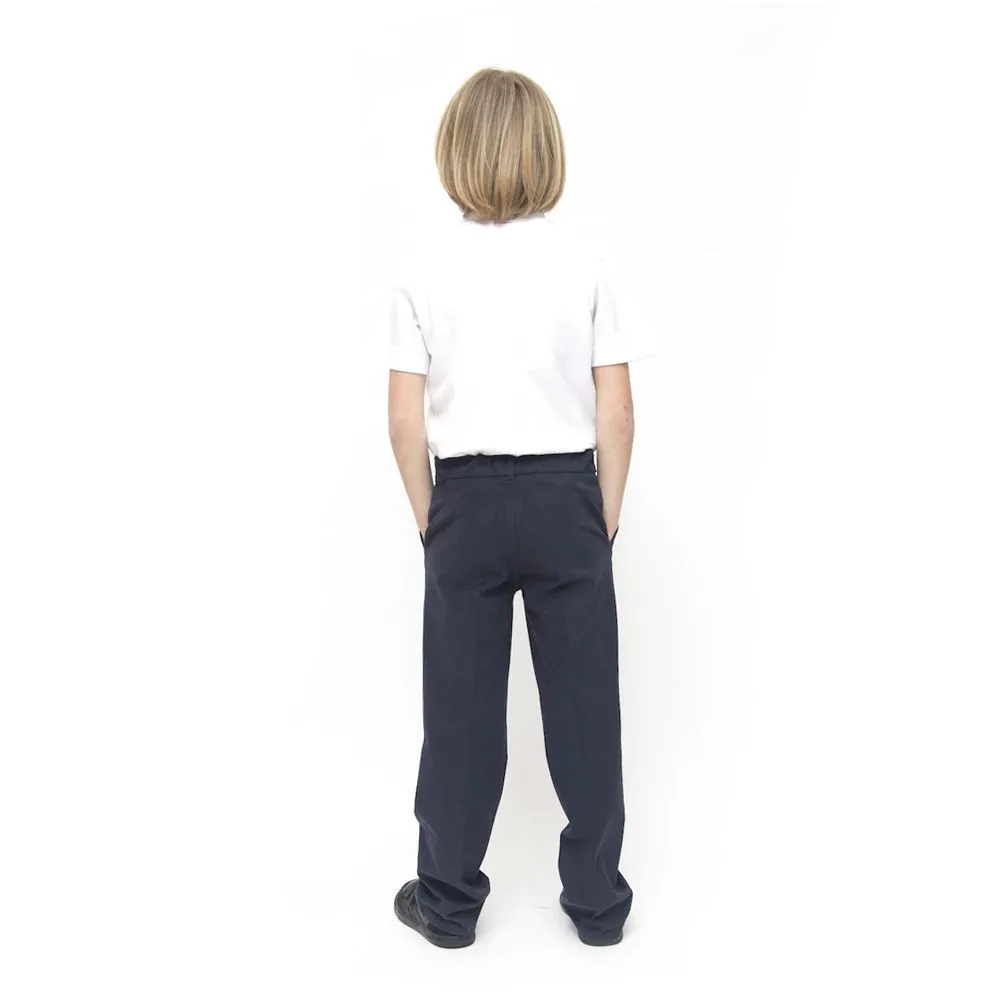 Boys Classic Fit School Trousers - 100% Organic Cotton