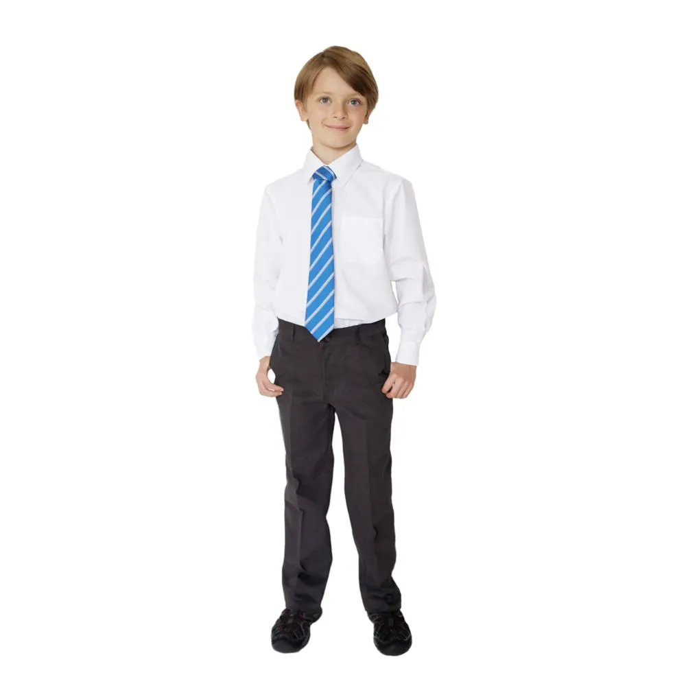 Boys Classic Fit School Trousers - 100% Organic Cotton